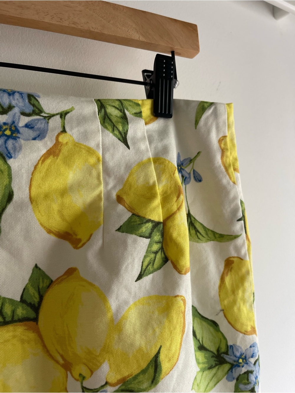 Talbots Lemon Blossom Print A-Line Cotton Blend Skirt Size 10 Summer Cottagecore - Picture 4 of 11
